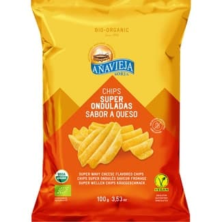 Patatas fritas superonduladas ecológicas sabor queso Sin Lactosa bolsa 100 g -