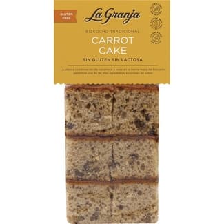 Bizcocho tradicional de zanahoria sin gluten y sin lactosa bolsa 350 g -