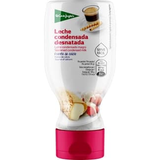 Leche condensada desnatada sirvefácil botella 450 g -