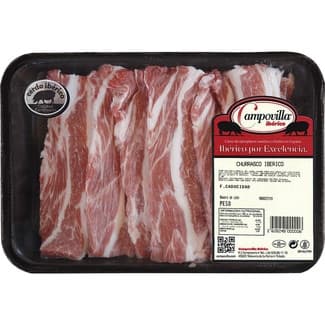 Churrasco de cerdo ibérico fresco peso aproximado bandeja 450 g -
