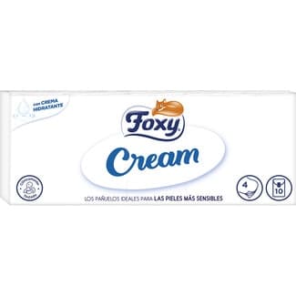 Cream pañuelos con crema hidratante 4 capas paquete 10 unidades -