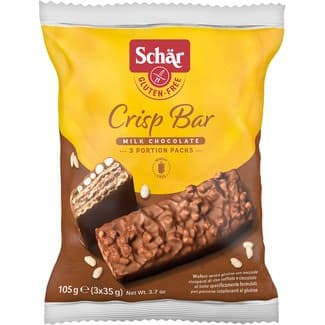 Barquillos crujientes con crema de avellanas y chocolate con leche sin gluten 3 unidades envase 105 g -