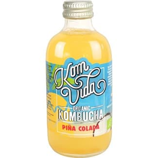 Organic kombucha de piña colada ecológica botella 250 ml -