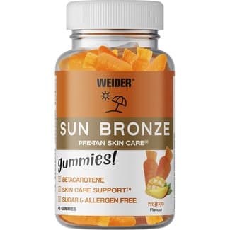 Gummies! Sun Bronze con betacaroteno sabor mango bote 40 unidades -