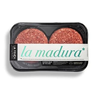 La Madura burger meat de vacuno mayor sin gluten y sin lactosa 2 unidades bandeja 360 g -