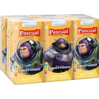 Batido de vainilla 50% menos de azúcares añadidos sin edulcorantes pack 6 briks 200 ml -
