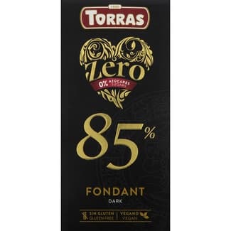 Chocolate negro África 85% cacao sin azúcares y sin gluten tableta 100 g -