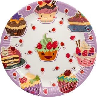 Plato decorativo Sweet 23 cm paquete 8 unidades -