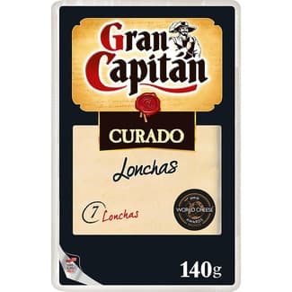 Queso curado mezcla elaborado con leche pasteurizada en lonchas envase 140 g -