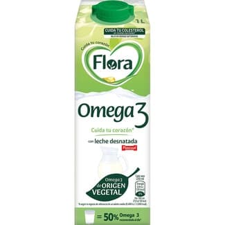 Bebida láctea elaborada con leche desnatada y Omega 3 Sin Gluten brik 1 l -