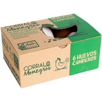 Huevos camperos clase M-L estuche 6 unidades -