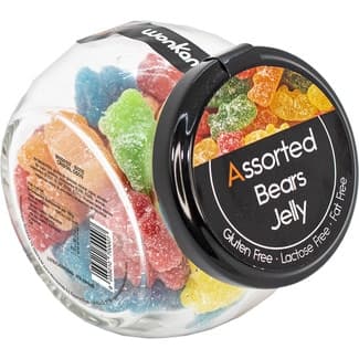 Caramelos de goma multifrutas con forma de ositos tarro 120 g -