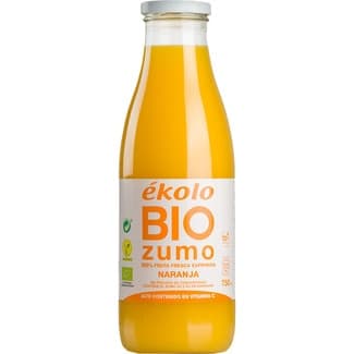 Zumo ecológico 100% naranja botella 750 ml -