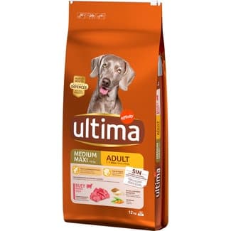 Medium Maxi Adult pienso para perros adultos medianos y grandes con buey saco 12 kg -