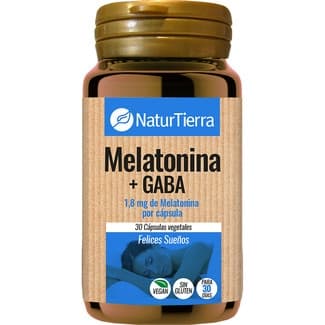 Melatonina + gaba sin gluten envase 30 cápsulas vegetales -