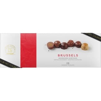 Brussels bombones surtidos 6 variedades 12 unidades estuche 140 g -