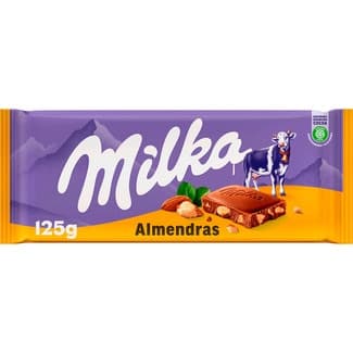 Chocolate con leche y almendras tableta 125 g -