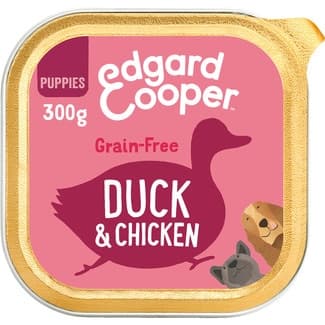 Comida húmeda para perros cachorros con pato y pollo Grain Free tarrina 300 g -