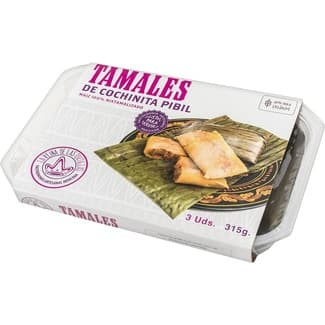 Tamales de cochinita pibil bandeja 315 g -