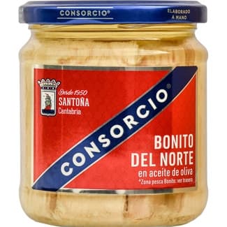 Bonito del norte en aceite de oliva frasco 195 g neto escurrido -
