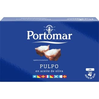 Pulpo en aceite de oliva lata 75 g neto escurrido -