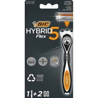 Maquinilla de afeitar Hybrid Flex5 blister 1 unidad + 2 recambios -