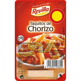 Taquitos de chorizo extra sin gluten envase 65 g -