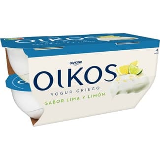 Yogur griego sabor lima y limón sin gluten pack 4 unidades 110 g -