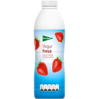 Yogur líquido con fresa sin gluten botella 1 l -