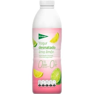 Yogur líquido con lima limón desnatado 0% m.g. 0% azúcares añadidos botella 1 l -