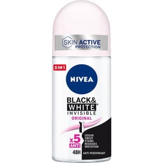Desodorante roll-on Skin Active Protection Black & White Invisible anti-manchas 48h envase 50 ml -