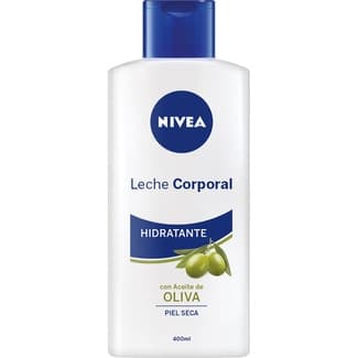 Leche corporal hidratante con aceite de oliva para piel seca frasco 400 ml -