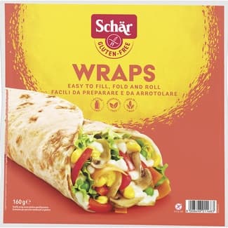 Wraps tortillas sin gluten y sin lactosa 2 unidades envase 160 g -