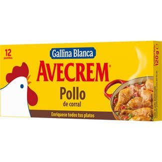 Caldo de pollo bajo en grasa y sin gluten 12 pastillas estuche 126 g -