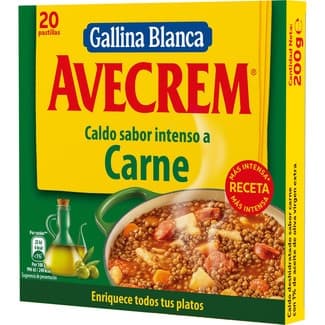 Caldo de carne sabor intenso con aceite de oliva virgen extra sin gluten estuche 200 g -