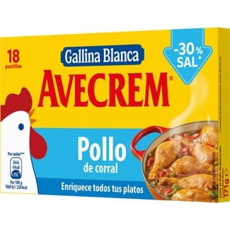 Caldo de pollo -30% de sal 18 pastillas estuche 171 g -