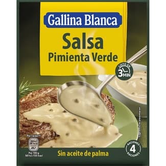 Salsa pimienta verde sin aceite de palma sobre 50 g -