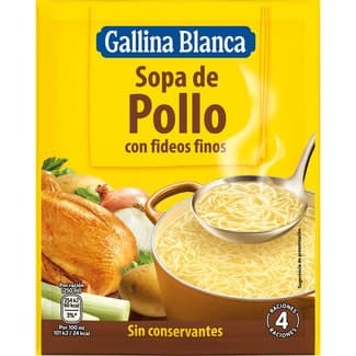 Sopa de pollo con fideos finos sobre 71 g -