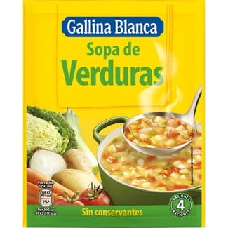 Sopa de verduras sobre 51 g -