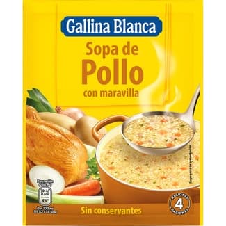 Sopa de pollo con maravilla sobre 85 g -