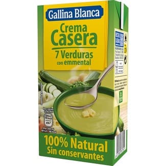 Crema de 7 verduras con emmental casera sin gluten envase 500 ml -
