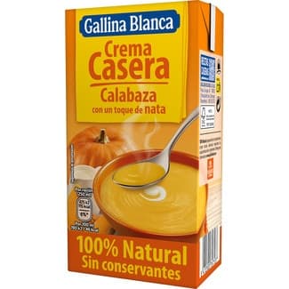 Crema de calabaza casera con un toque de nata sin gluten envase 500 ml -
