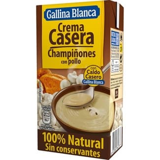 Crema de champiñones con pollo casera sin gluten envase 500 ml -