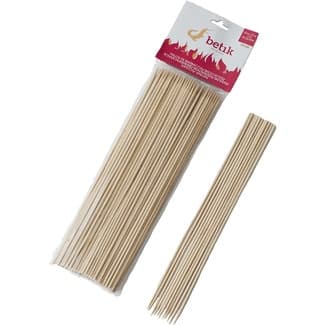 Palos para barbacoa de bambú 250 x 3 mm bolsa 100 unidades -