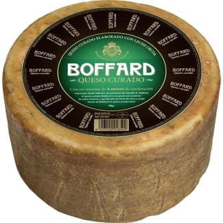 Queso curado de vaca elaborado con leche pasteurizada peso aproximado pieza 3 kg maduración mínima 4 meses -