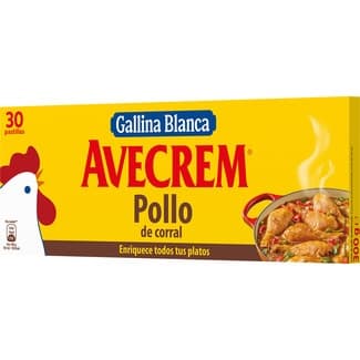 Caldo de pollo bajo en grasa, sin gluten 30 pastillas estuche 300 g -