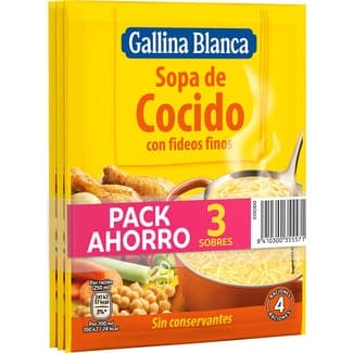 Sopa de cocido pack 3 sobre 80 g -