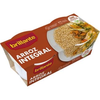 Arroz integral cocido para guarnición pack 2 envases 125 g -