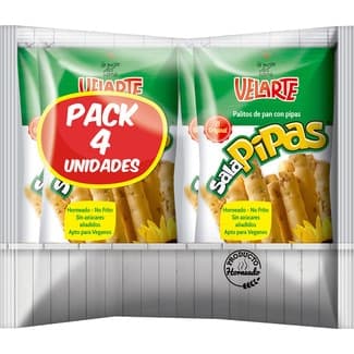 Salapipas palitos de pan con pipas pack 4 unidades 40 g -