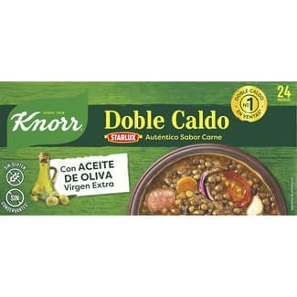 Starlux doble caldo de carne sin gluten con aceite de oliva 24 pastillas estuche 240 g -